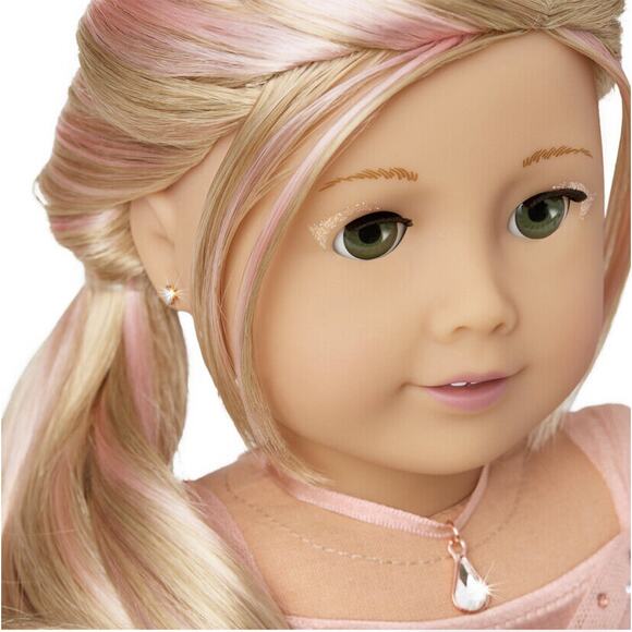 NEW American Girl WINTER PRINCESS DOLL Blonde Pink Hair Swarovski Crystal Tiara - Picture 6 of 13